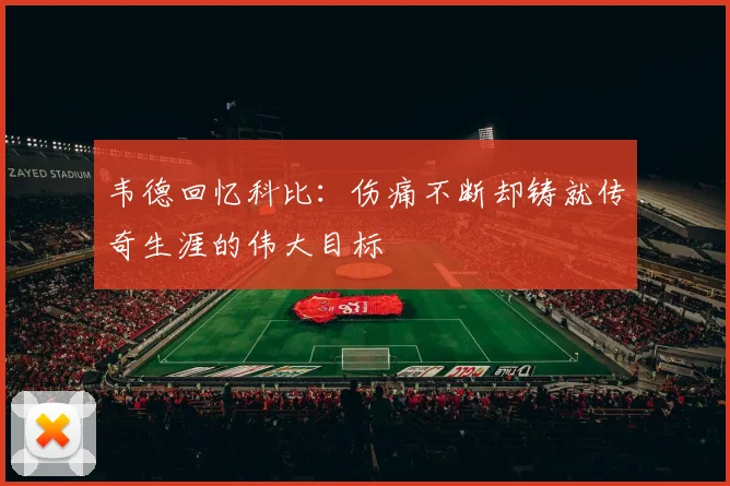 韦德回忆科比：伤痛不断却铸就传奇生涯的伟大目标